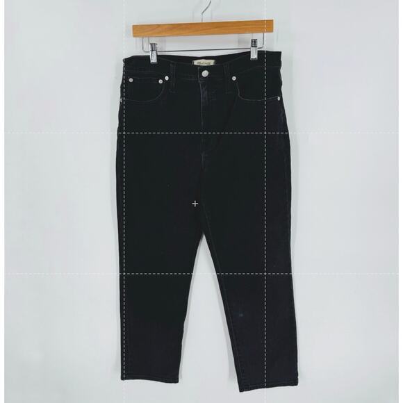 Madewell Black Classic Straight Jeans Minimalist Capsule Zip Fly Size 30 - Picture 8 of 8